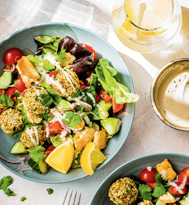 Air Fryer Falafel Salad Bowl — high-protein recipe photo