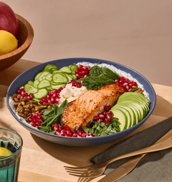 Salmon Farro Grain Bowl — high-protein recipe photo